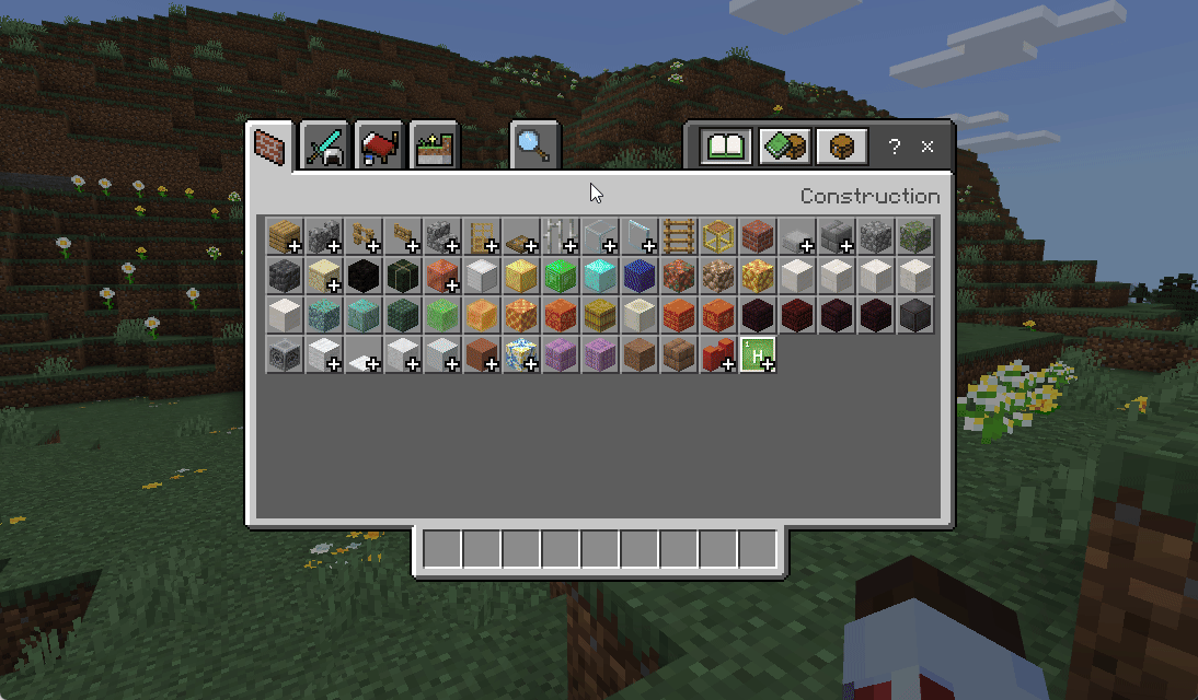 Finding letter blocks in Creative inventory