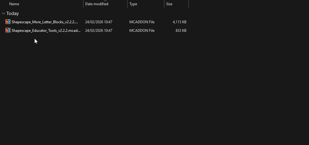 Import Screenshot