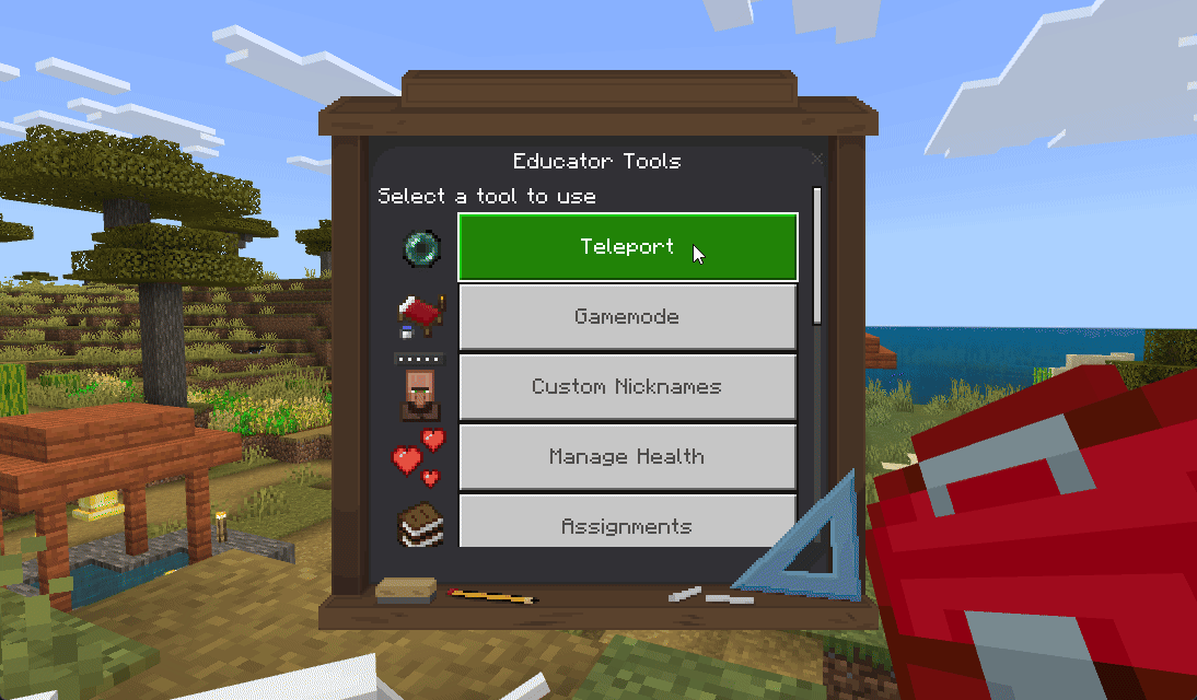 Teleport Menu Screenshot